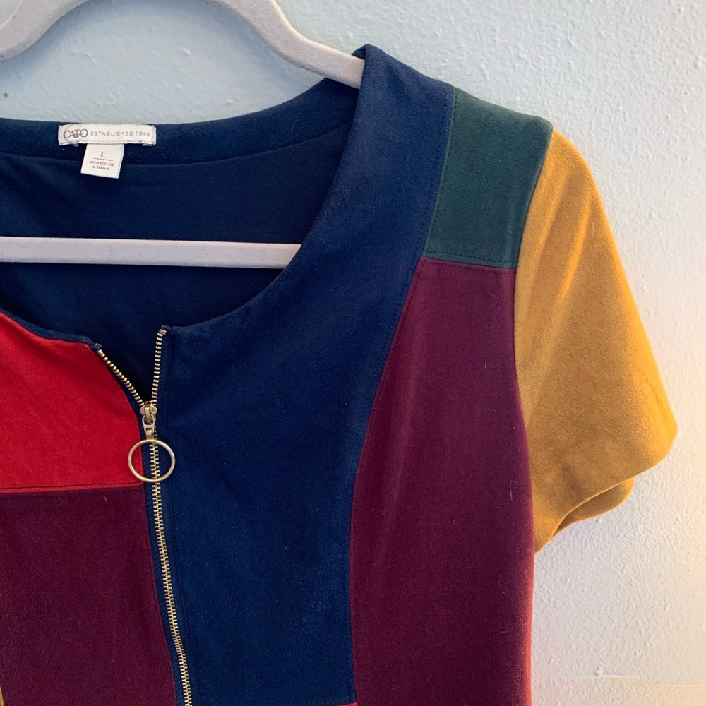 Vintage CATO colorblock midi